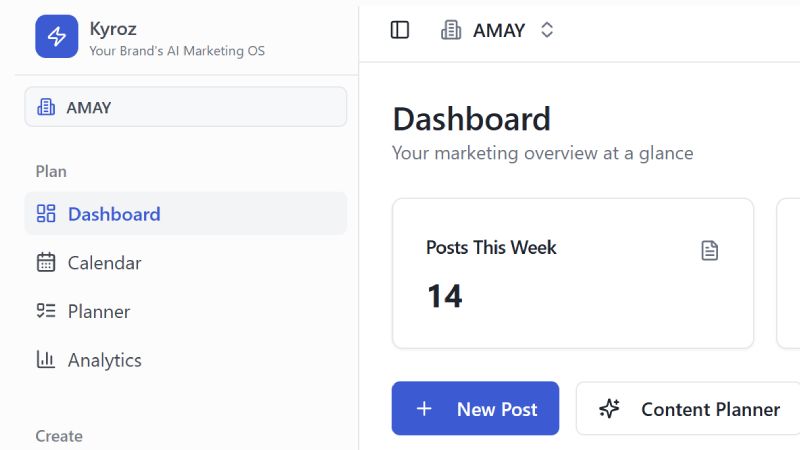 Kyroz — An AI Marketing Operating System that powers my businesses and client work.
